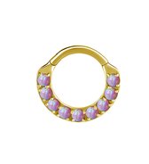 Piercing Ring - Roze Opalen