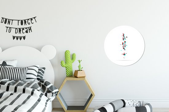 Une illustration de la carte des Maldives avec effet choc Cercle mural aluminium ⌀ 30 cm - tirage photo sur cercle mural / cercle vivant / cercle de jardin (décoration murale)