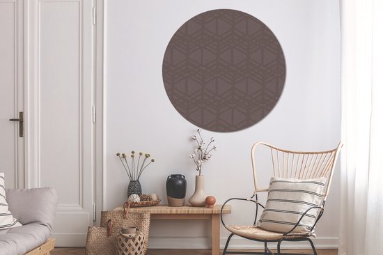 WallCircle - Cercle mural - Cercle mural - Motifs - Ligne - Violet - Aluminium - Dibond - 140x140 cm - Intérieur et Extérieur
