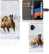 GSM Hoesje Geschikt voor Samsung Galaxy Xcover 6 Pro Wallet Book Case Paarden