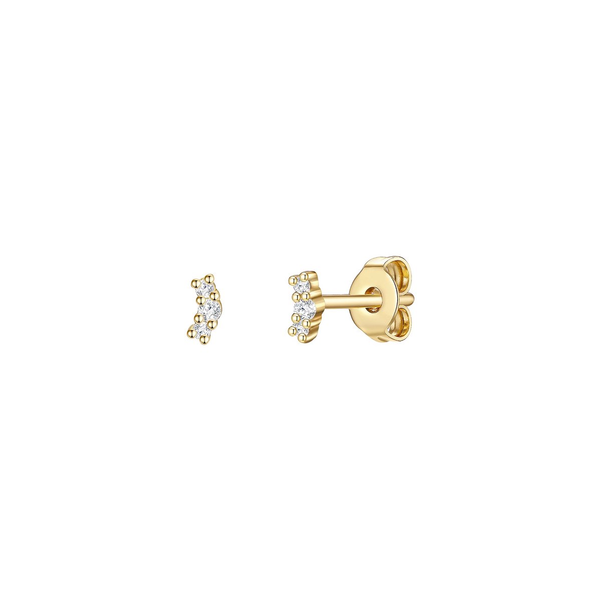 Gems München Dames 925 sterling zilver 3 Zirconia One Size 88162617