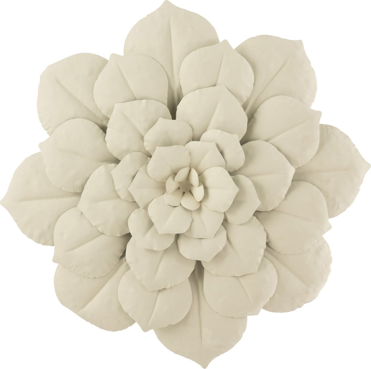 J-Line Wanddeco Bloem Metaal Wit Large
