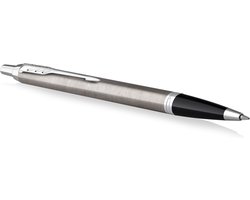 Parker IM-balpen | Roestvrij staal met chromen afwerking | Medium punt met blauwe inktnavulling | met Geschenkdoos