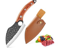 Qijieda® Japanse Koksmes - Keuken Messen - Hak, Kook & Slagers mes - Universeel Chef Snijmes - Handgesmeden van Koolstofstaal - Japans Groente & Vleesmes - BBQ Knife