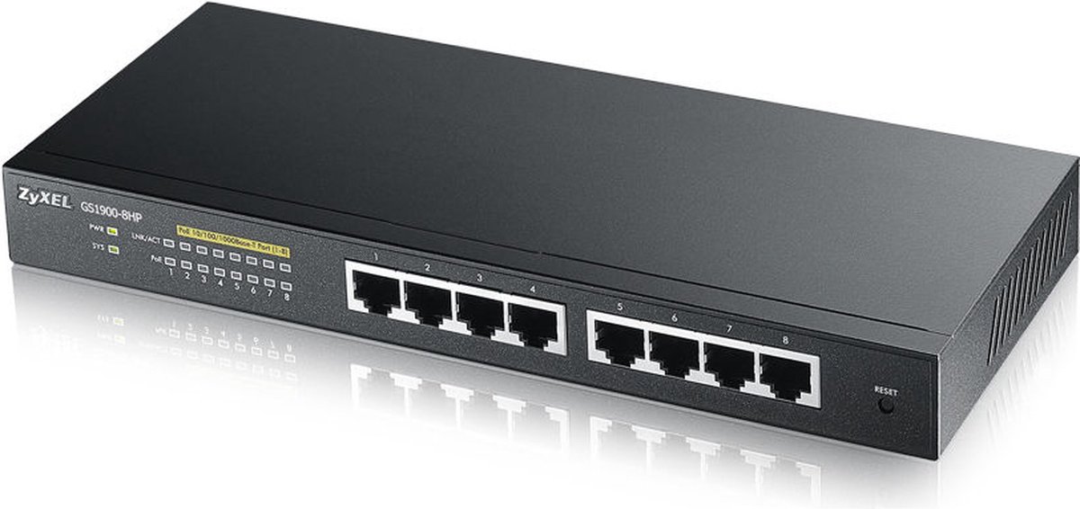 ZyXEL netwerk-switches GS1900-8HP