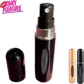 Kinky Pleasure Draagbare Mini Hervulbare Parfum Fles Met Spray Zwart 5ml AX025