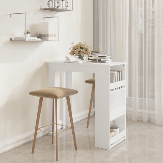 Bartafel Aravis 115x50 met opbergruimte - zwart/beton Modern, Design