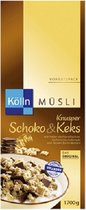 Kölln Muesli Crunchy Chocolate & Biscuit met 11% melkchocolade en 6% boterkoekjes Zak van 1,7 kg