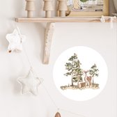 Cercle mural forex animaux de la forêt cerf dans la forêt-accessoires chambre enfant-décoration-animaux de la forêt 20cm-cercle mural