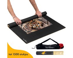 The Friendly Puzzelmat 1500 stukjes voor Legpuzzel - Puzzelmatten & Accessoires - Puzzelkleed oprolbaar - Puzzel opbergsysteem - Puzzelmat oprolbaar - 70x120cm - Cadeauverpakking