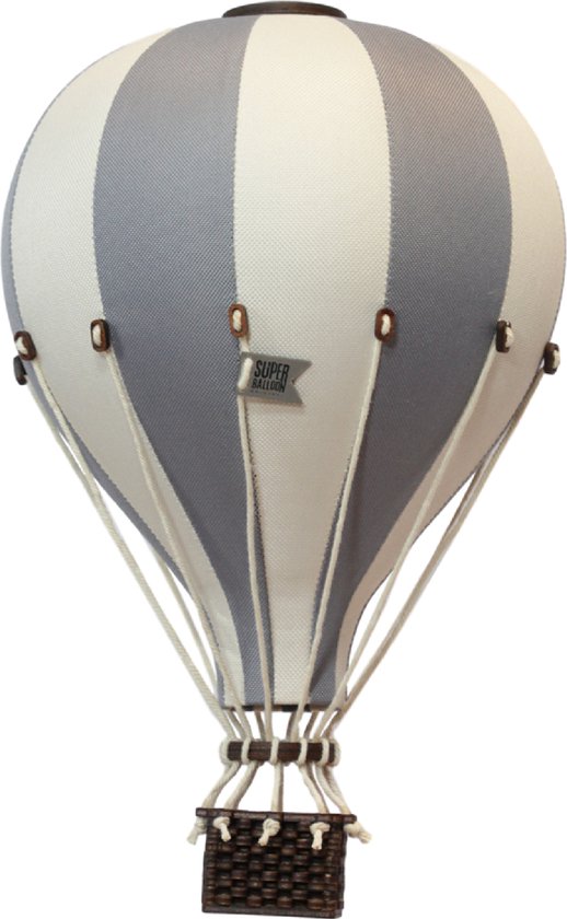 Super Balloon Decoratieve Luchtballon | Kinderkamer Decoratie | Luchtballon Mobiel babykamer | Beige/Dark-Grey Medium