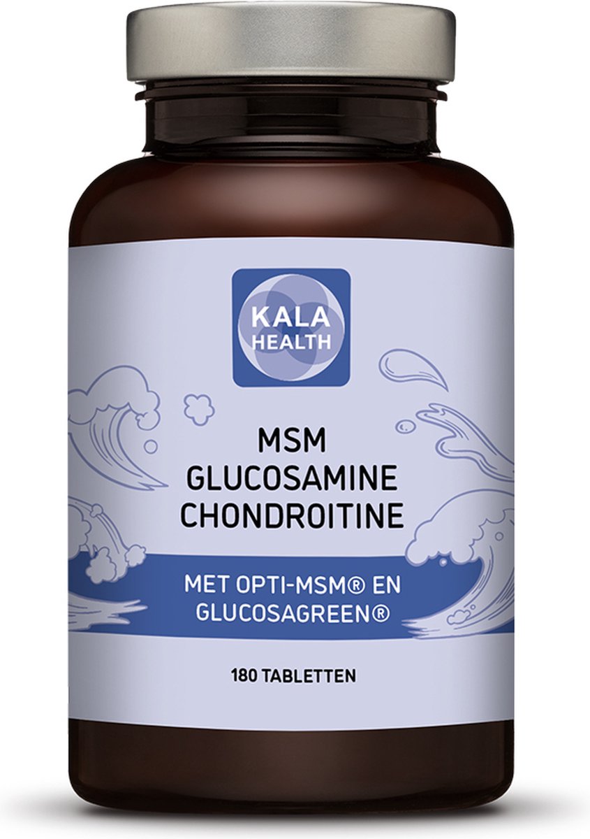 Goedkoopste MSMGC - 180 Tabletten - MSM met toevoeging van Glucosamine en Chondroitine - Kala Health