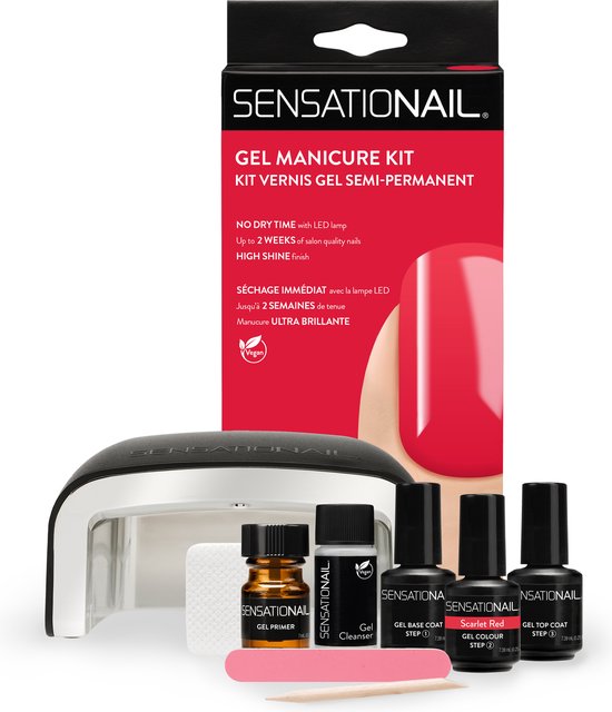 Sensationail Gel Manicure Starter Kit - Scarlet Red
