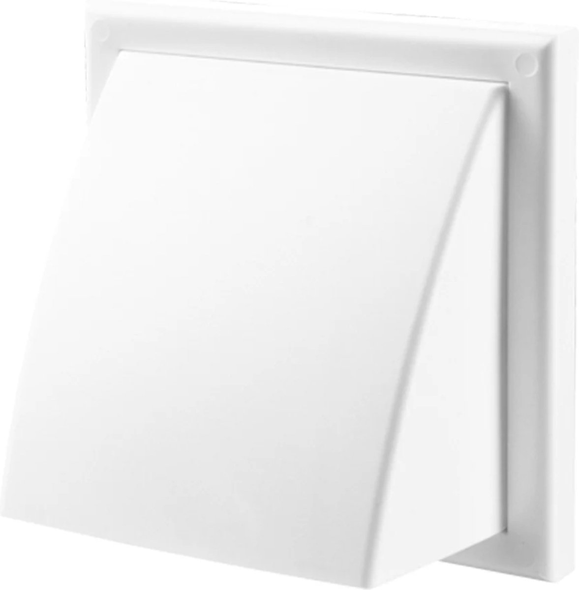 Ventilatierooster met kap wit 186 x 186 mm buis Ø150 mm