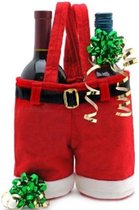Kerstman bretels broek snoepfles geschenkzak decoratie