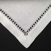 Wit Tafelkleed met ajourrand - 100% katoen - 170 x 225 cm Tafellaken