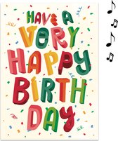 Fart Birthday Card - Grappige Verjaardags Kaart - Nonstop muziek & Glitters!