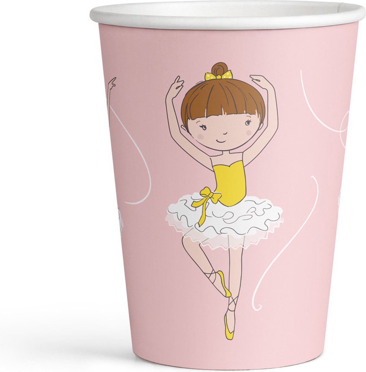 Beker Ballerina Little Dancer - Karton - Feestbekers - Bekers verjaardagsfeestje - 8 stuks