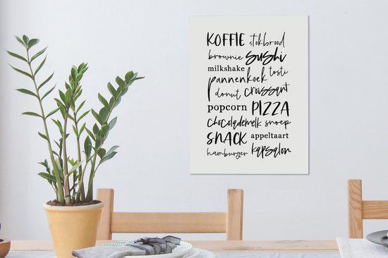 Toile Peinture Cuisine - Citations - Nourriture - 30x40 cm - Décoration murale