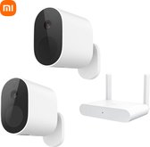 Set de caméras de sécurité Xiaomi pour caméra de sécurité Wi-Fi intérieure et extérieure 1080p intérieure et Plein air (caméra 2x, station de base 1x) - Wit