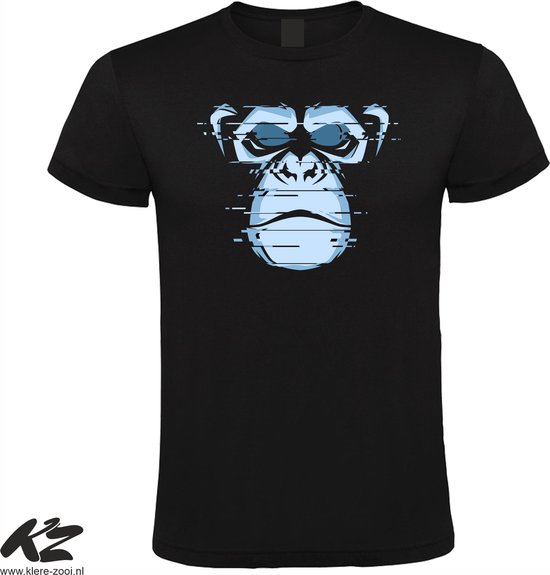 Klere-Zooi - Chimpansee Gezicht - Heren T-Shirt - XXL