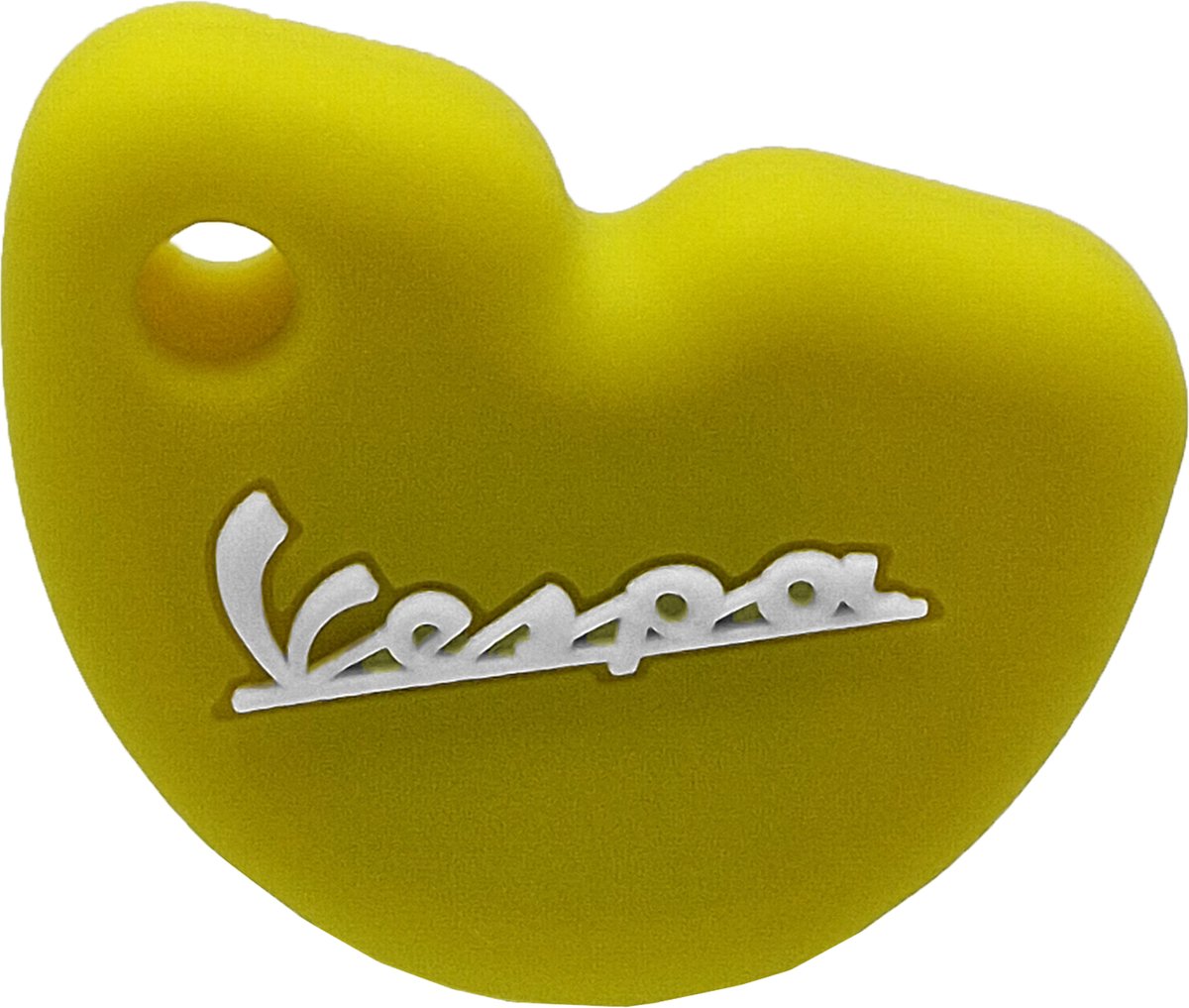 Vespa Siliconen Sleutelhoesje - Mosterd Geel met Witte letters - Mosterd Geel met Wit