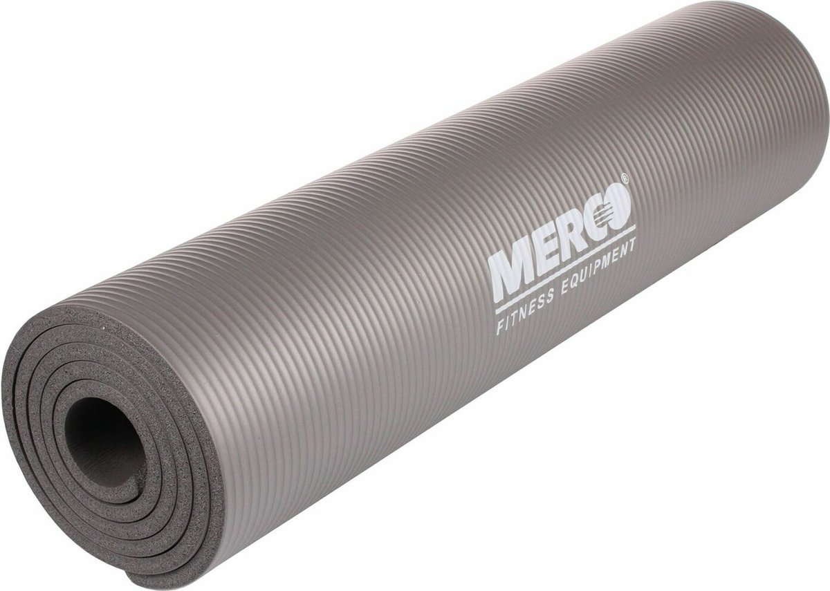 Merco - Yogamat - NBR 10 Fitness mat - met draagriem - Grijs