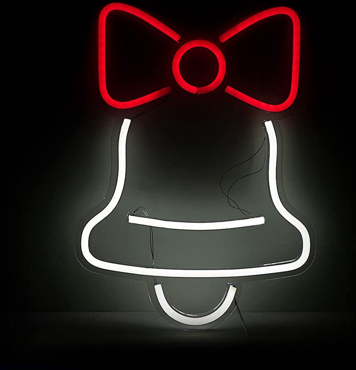 Neon led lamp - Kerstklok / Kerstbel - 39 x 29 cm - Wandlamp - Kerst - Winter - Feestdagen