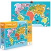 Afbeelding van het spelletje DODO Toys - Wereldkaart Magnetische Puzzel 5+ - Magneet Puzzel - Wereldkaart Kinderen