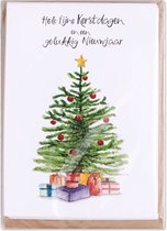 3 paquets de cartes de Noël Christa Mulder Design, sapin de Noël, 8 pièces avec enveloppe kraft