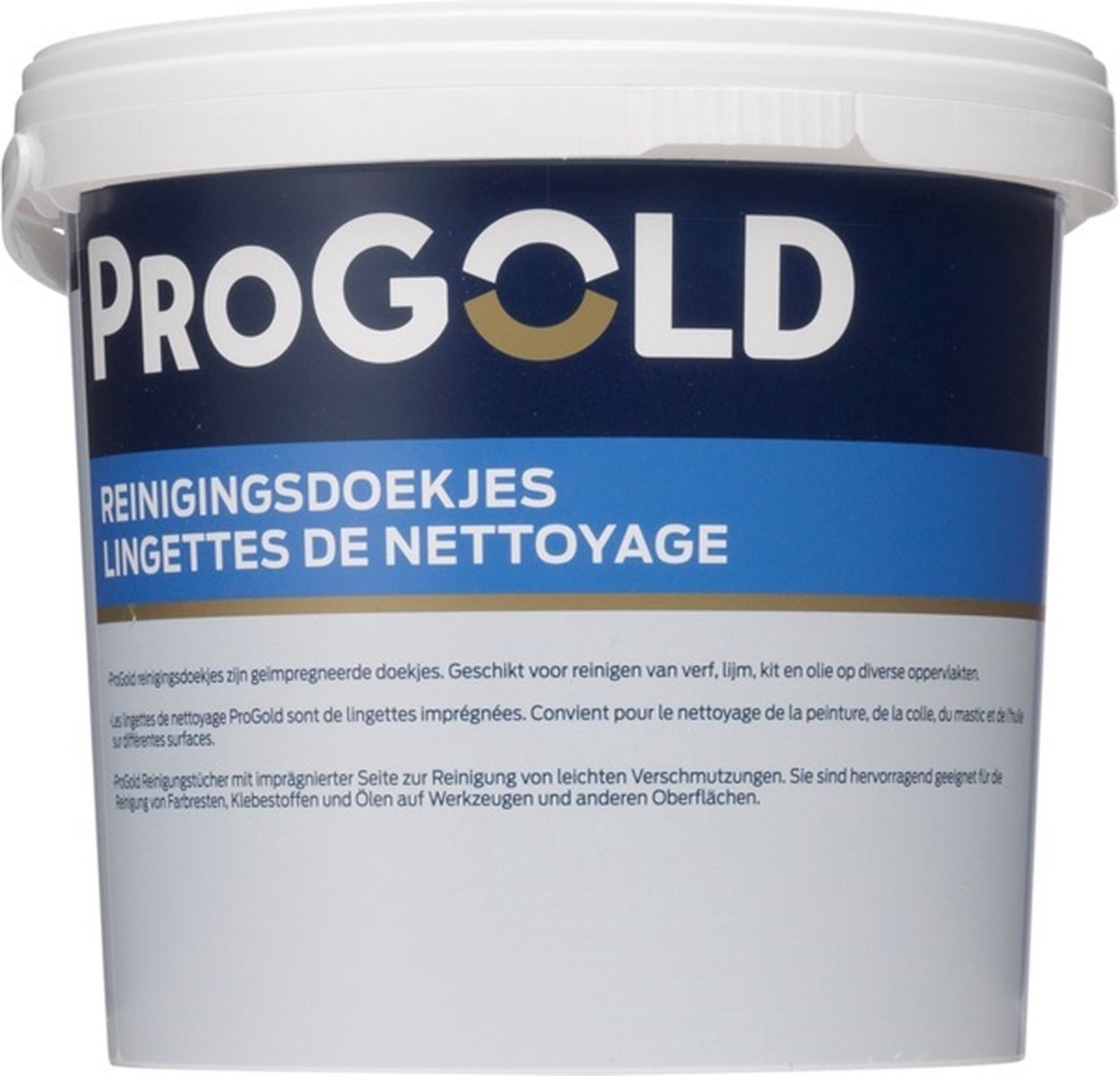 ProGold Reinigingsdoekjes emmer - Voor 2 componenten producten - Verwijdert verfresten - Tweezijdig - Schurend en reinigend - 100 Stuks
