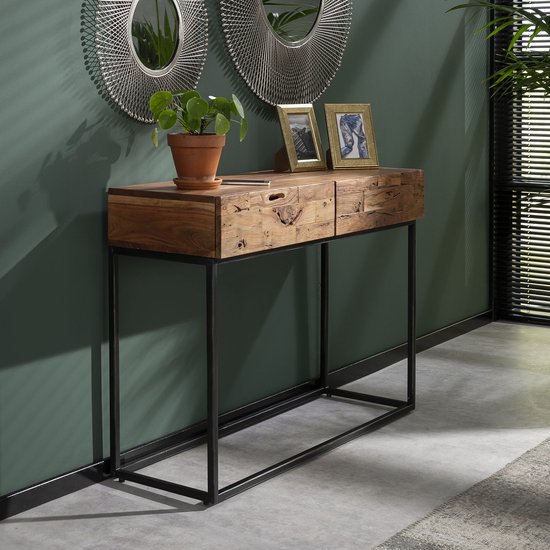 Consoletafel met glazen blad, marmereffect wit met goud AZUSA | Gratis