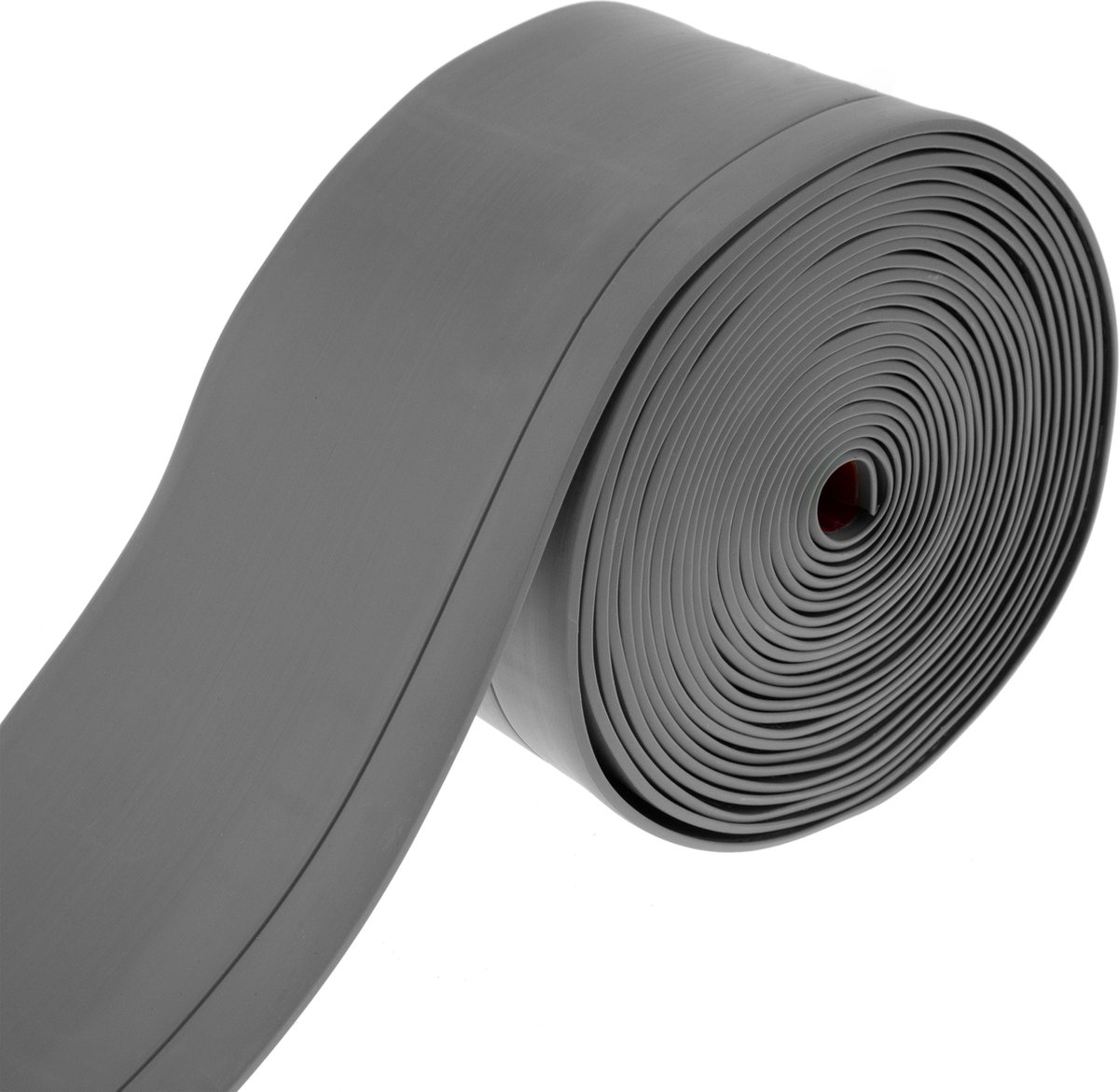 PrimeMatik - Zelfklevende flexibele plint 70 x 20 mm. Lengte 5 m grijs