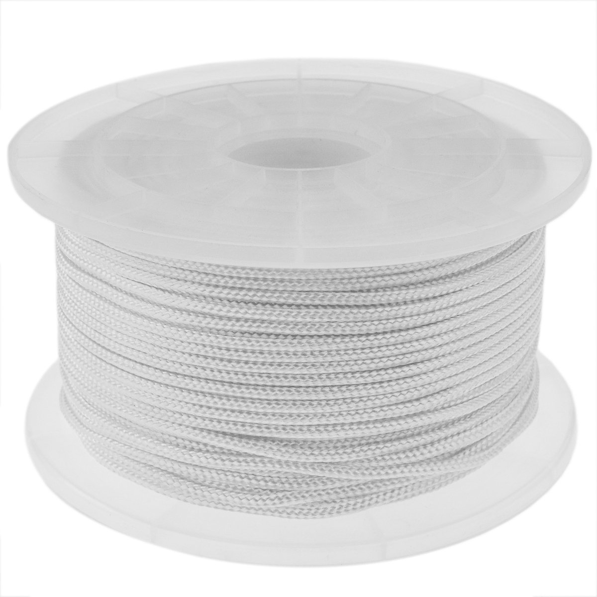 PrimeMatik - Gevlochten polyester touw 100 m x 3 mm wit