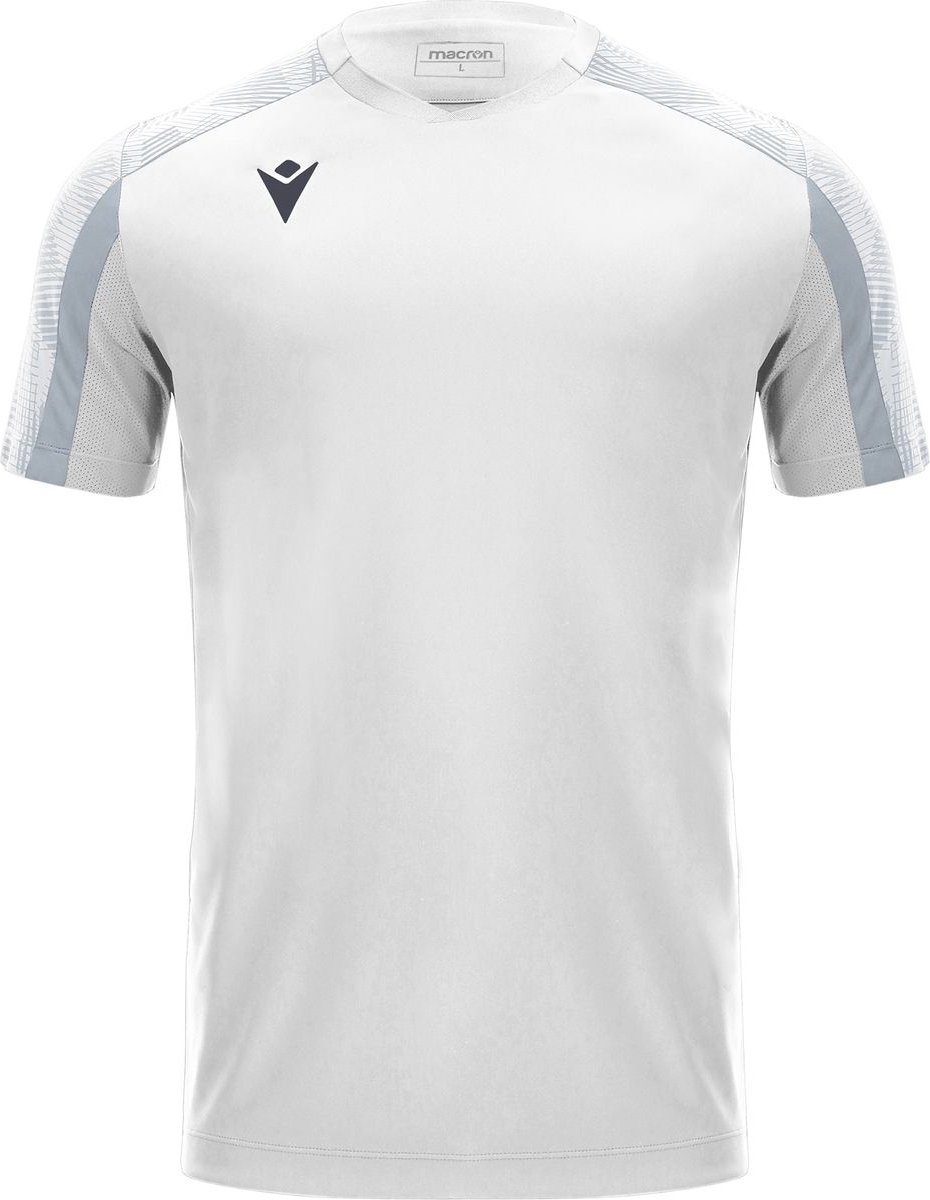 Macron Gede Shirt Korte Mouw Kinderen - Wit / Zilver | Maat: 7-8 Y