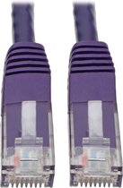 Tripp-Lite N200-010-PU Premium Cat5/5e/6 Gigabit Molded Patch Cable, 24 AWG, 550 MHz/1 Gbps (RJ45 M/M), Purple, 10 ft. TrippLite