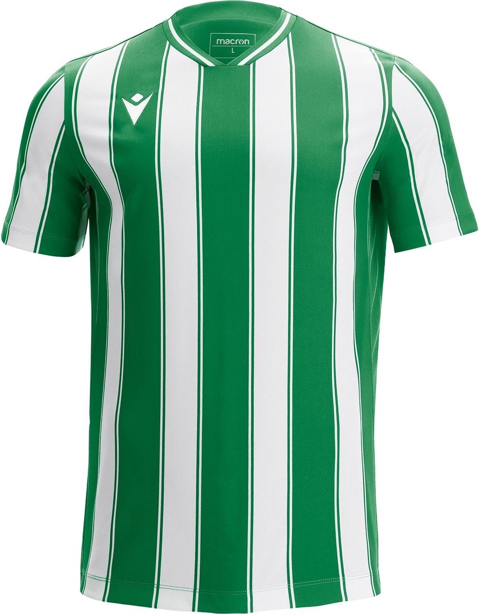 Macron Sceptrum Shirt Korte Mouw Kinderen - Groen / Wit | Maat: 9-10 Y
