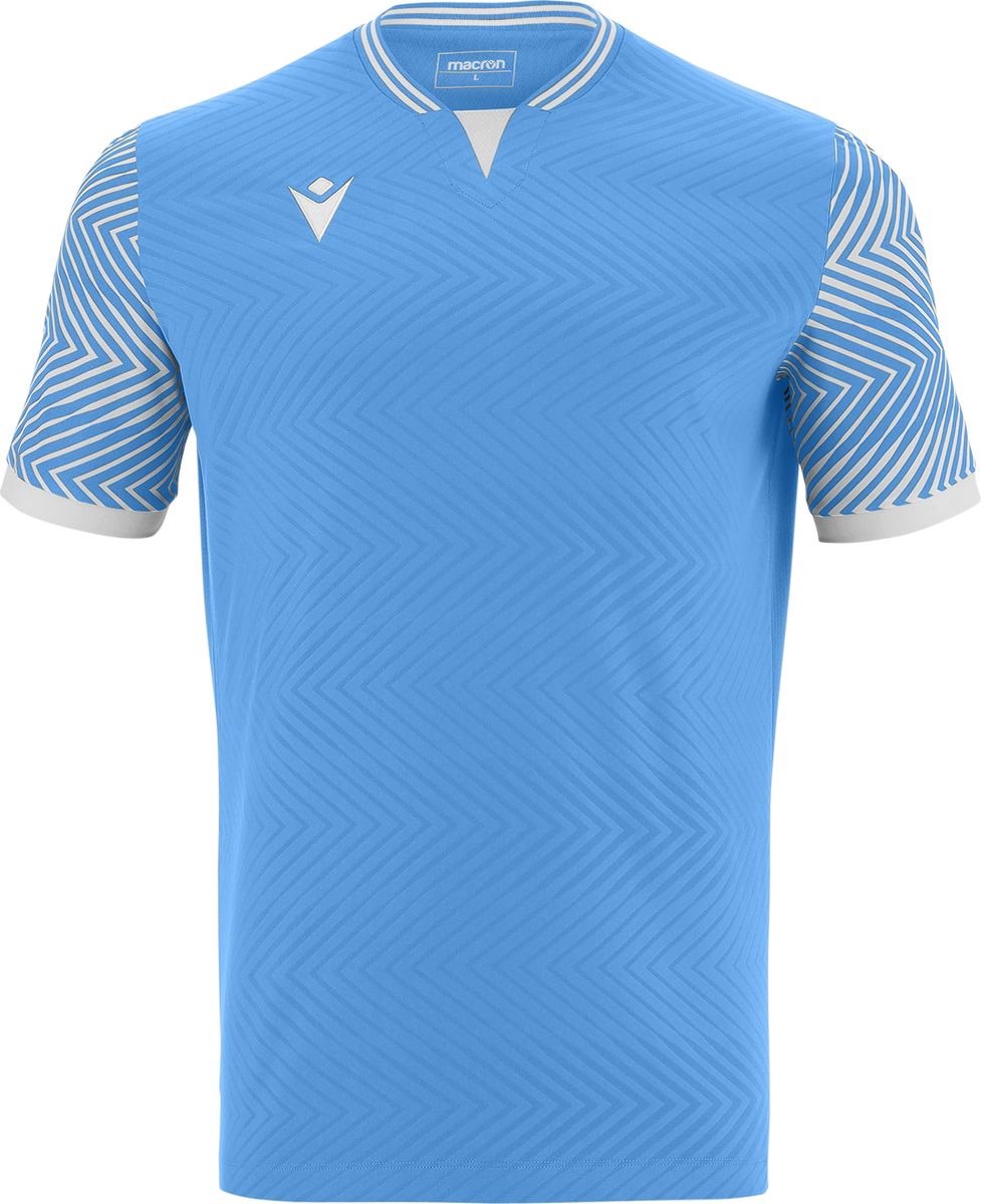 Macron Tureis Shirt Korte Mouw Heren - Hemelsblauw / Wit | Maat: M