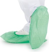 Hygonorm wegwerp schoenhoesjes GROEN - overschoenen waterdicht - 100 stuks 25 micron