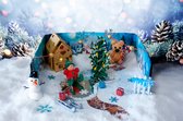 Advent box: Winterwonderland met gekleurde LED-lichtjes  - Kerstpakket knutselen - Kerstadvent box -  Knutselbox 4+ - Knutselen voor kinderen - knutselpakket - Little Creations