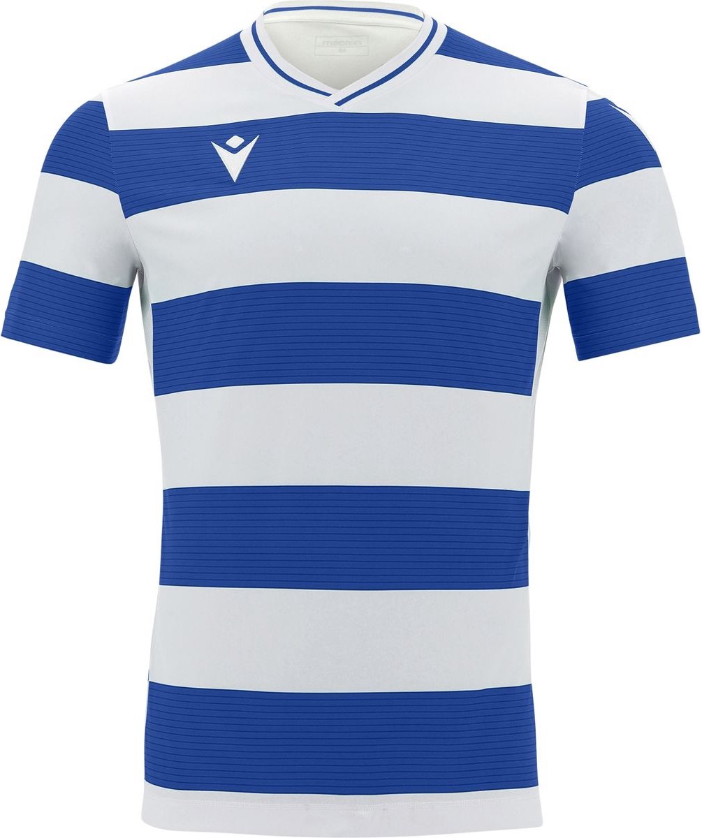 Macron Alcyon Shirt Korte Mouw Kinderen - Wit / Royal | Maat: 164