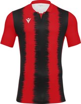 Macron Miram Shirt Korte Mouw Kinderen - Rood / Zwart | Maat: 164