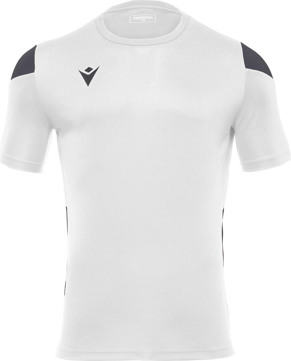 Macron Polis Shirt Korte Mouw Heren - Wit / Antraciet | Maat: 4XL