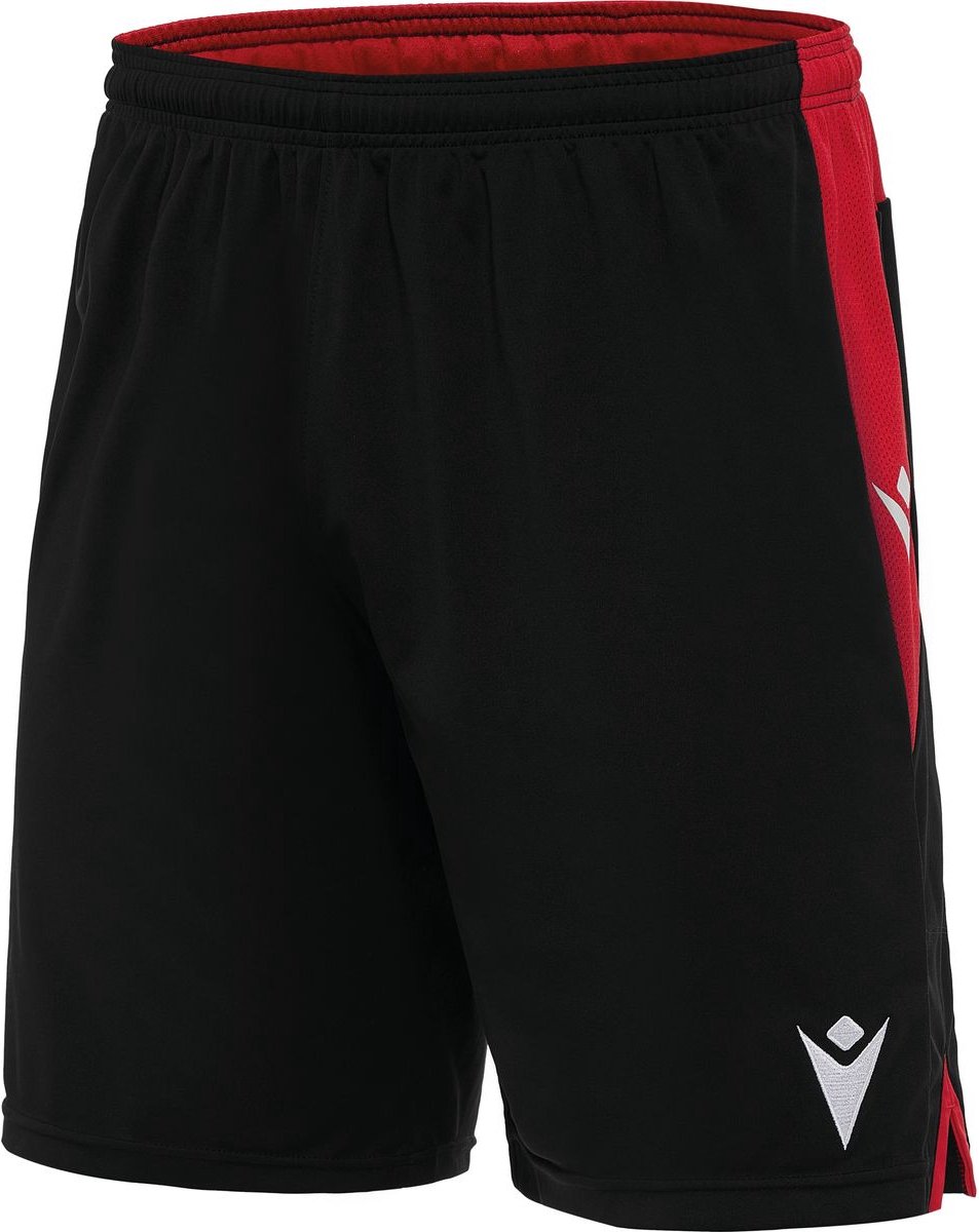 Macron Tempel Short Heren - Zwart / Rood | Maat: XXL