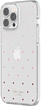Kate Spade New York Protective Hardshell Case for iPhone 13 Pro Max - Pin Dot Ombre/Pink/Clear