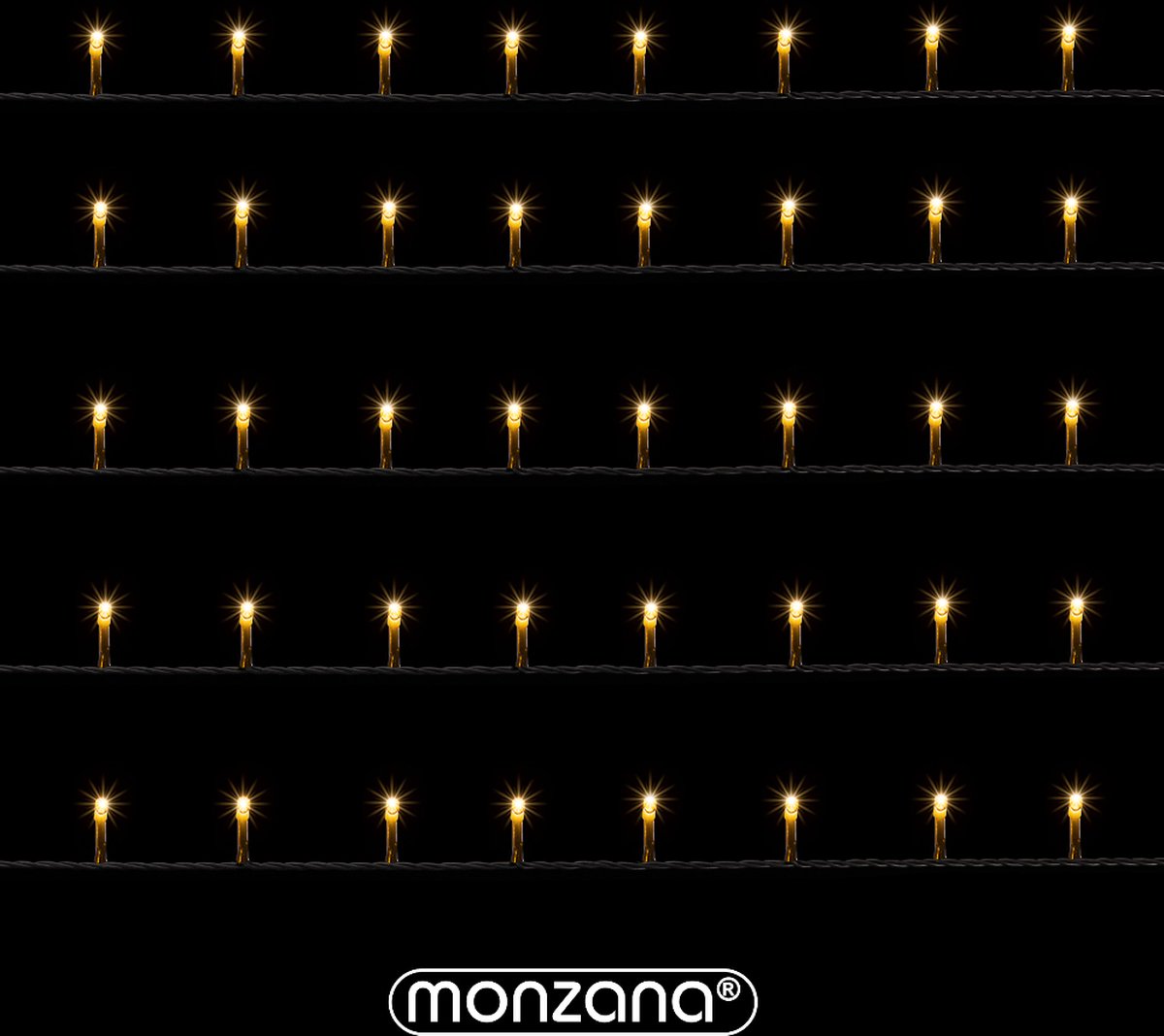 Monzana Lichtsnoer Kerst 200 LED´S - IP44 20m - Warm Wit