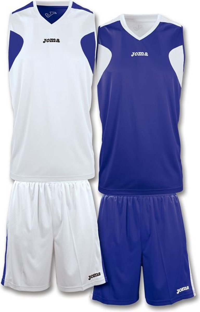 Joma Reversible Basketbalset Kinderen - Wit / Marine | Maat: 10-12