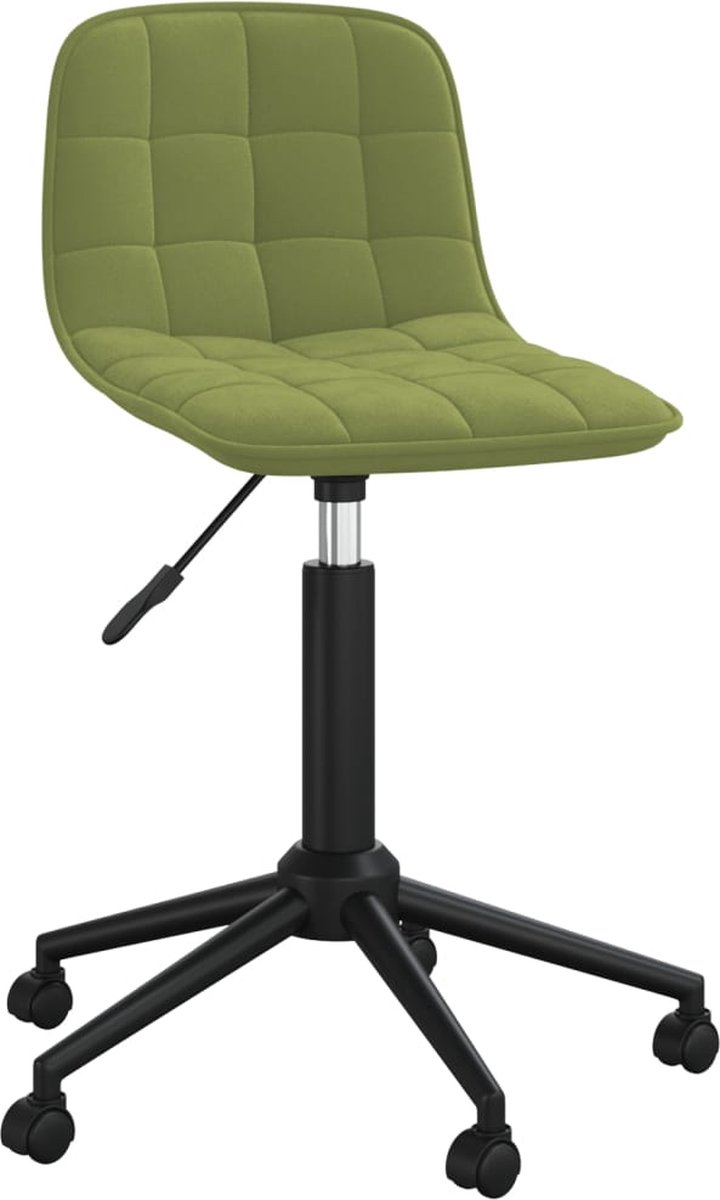 Prolenta Premium - Kantoorstoel draaibaar fluweel lichtgroen