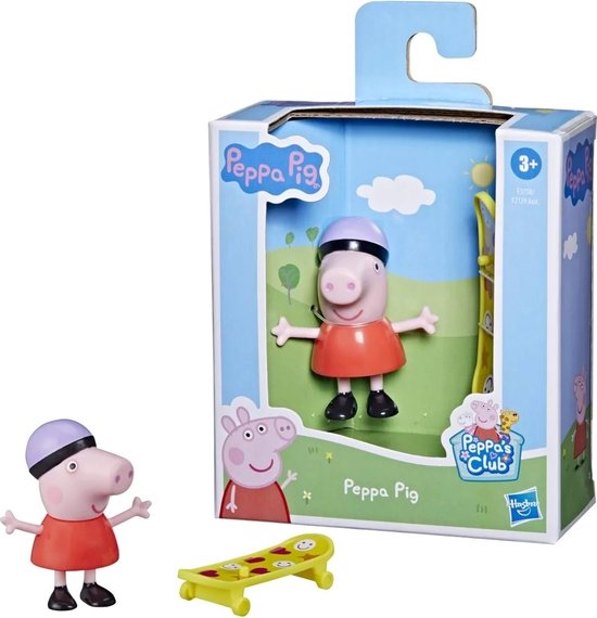 Peppa Pig Friend Peppa Skateboard - 6 cm - Speelfiguren set