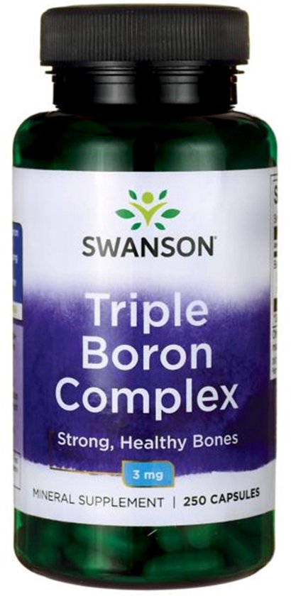 Swanson Triple Boron Complex 3 mg, 250 capsules. Sterke, gezonde botten.